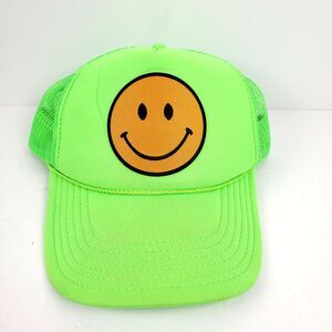 Aviator Nation Smiley Face Trucker Snapback Hat Cap Mesh Back